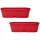 2x Pflanzkübel Blumenkasten Rot 50 cm – wetterfest, langlebig, für Balkon, Terrasse und Garten, modernes Design Kunststoff
