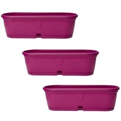 3er-Set Pflanzkübel 50 cm Lila – Wetterfester,...