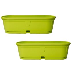 2er-Set Pflanzkübel 50 cm Hellgrün –...