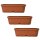 3er-Set Pflanzkübel 50 cm Terrakotta – oval mit Wasserspeicher für Balkon & Terrasse
