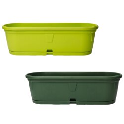 2er Set ovaler Pflanzkübel 50 cm – wetterfest...