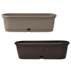 2er Set ovaler Pflanzkübel 50 cm – wetterfest...