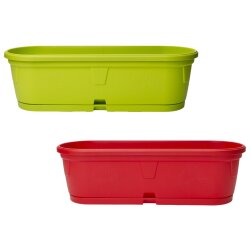 2er Set ovaler Pflanzkübel 50 cm – wetterfest...