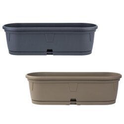 2er Set ovaler Pflanzkübel 50 cm – wetterfest...