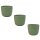 Engelland 3er-Set Blumentöpfe Ø 12 cm Moosgrün – wetterfest mit Drainagesystem für Balkon & Terrasse