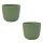 2er-Set ENGELLAND Blumentopf Ø25 cm Moosgrün – wetterfest, modern mit Drainagesystem für Innen & Außen