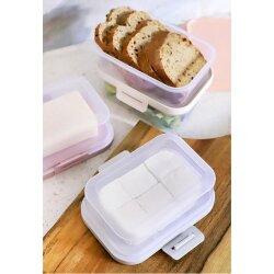 ENGELLAND Butterdose 2er Set Apricot mit Deckel BPA-frei für frische Aufbewahrung