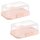 ENGELLAND Butterdose 2er Set Apricot mit Deckel BPA-frei für frische Aufbewahrung