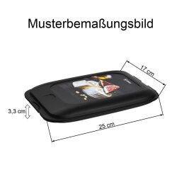Stapelbares 3er Aufschnittbox Set Farbmix mit Motiv – 25 × 17 × 3,3 cm, BPA freier Kunststoff, Mikrowellen  & Gefriergeeignet