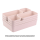 1x Schubladen-Organizer Set Aufbewahrungs-Box Einteiler Trenn-System verstellbar Utensilien Stauraum Wohn-Badezimmer Kunststoff rosa