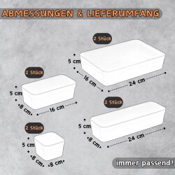 ENGELLAND Schubladen-Organizer 8-teilig Anthrazit –...