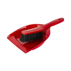 ENGELLAND Kehrgarnitur Rot – Kehrset aus Kunststoff...