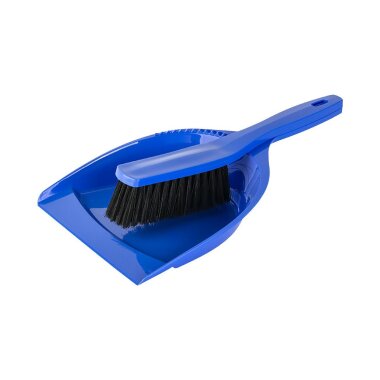 ENGELLAND Kehrgarnitur Blau – Kehrset aus Kunststoff mit Handfeger & Kehrschaufel – ideal für Haushalt, Küche, Fliesen & Laminat