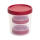 3er Vorrats-dose mit Deckel Set Frischhalte-dose Aufbewahrungs-dose Müsli-Dose Gewürz-dose Aufbewahrung rund Kunststoff BPA-frei rot