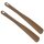 2er Set Schuhlöffel 34 cm Braun – robuste Kunststoff Schuhanzieher mit Öse