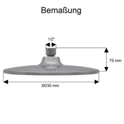 Regendusche mit Selbstreinigungs-System – Duschkopf für konstanten Wasserstrahl, einfache Pflege und luxuriöses Duscherlebnis