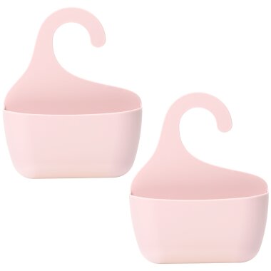 2er Set Badkorb mit Haken – Duschregal & Aufbewahrungskorb für Dusche & Bad