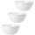 ENGELLAND 3-teiliges Müslischalen-Set Weiß 900 ml je Schale, BPA-frei, mikrowellen- & spülmaschinengeeignet
