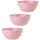 3er Set Schalen Müslischalen Dessertschalen Salatschale Suppenschale Reisschale Bowl in Farbe rosa aus Kunststoff BPA-frei groß 900 ml