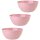 ENGELLAND 3er Müslischalen-Set Rosa 900 ml, BPA-frei, mikrowellen- & spülmaschinenfest