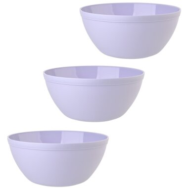 ENGELLAND 3 teiliges Müslischalen Set Flieder 900 ml je Schale, BPA frei, mikrowellen  & spülmaschinengeeignet