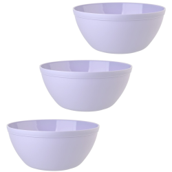 3er Set Schalen Müslischalen Dessertschalen Salatschale Suppenschale Reisschale Bowl in Farbe flieder aus Kunststoff BPA-frei groß 900 ml