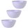 ENGELLAND 3 teiliges Müslischalen Set Flieder 900 ml je Schale, BPA frei, mikrowellen  & spülmaschinengeeignet