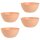 ENGELLAND 4 teiliges Müslischalen Set Apricot 900 ml je Schale, BPA frei, mikrowellen  & spülmaschinengeeignet