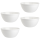 4er Set Schalen Müslischalen Dessertschalen Salatschale Suppenschale Reisschale Bowl in Farbe weiß aus Kunststoff BPA-frei groß 900 ml