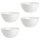 ENGELLAND 4 teiliges Müslischalen Set Weiß 900 ml je Schale, BPA frei, mikrowellen  & spülmaschinengeeignet