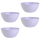 4er Set Schalen Müslischalen Dessertschalen Salatschale Suppenschale Reisschale Bowl in Farbe flieder aus Kunststoff BPA-frei groß 900 ml