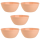5er Set Schalen Müslischalen Dessertschalen Salatschale Suppenschale Reisschale Bowl in Farbe apricot aus Kunststoff BPA-frei groß 900 ml