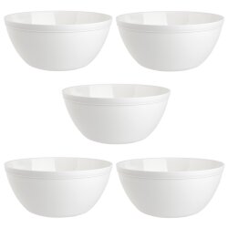 ENGELLAND 5 teiliges Müslischalen Set Weiß...