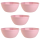 5er Set Schalen Müslischalen Dessertschalen Salatschale Suppenschale Reisschale Bowl in Farbe rosa aus Kunststoff BPA-frei groß 900 ml