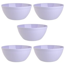 ENGELLAND 5 teiliges Müslischalen Set Flieder 900 ml...