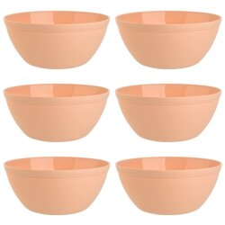 ENGELLAND 6 teiliges Müslischalen Set Apricot 900 ml...