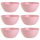 6er Set Schalen Müslischalen Dessertschalen Salatschale Suppenschale Reisschale Bowl in Farbe rosa aus Kunststoff BPA-frei groß 900 ml