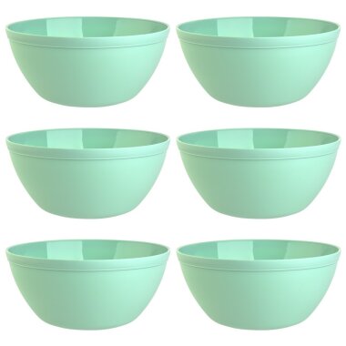 ENGELLAND 6er Müslischalen-Set Mint 900 ml – BPA-frei, mikrowellen- & spülmaschinenfest
