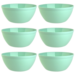 6er Set Schalen Müslischalen Dessertschalen Salatschale Suppenschale Reisschale Bowl in Farbe mint aus Kunststoff BPA-frei groß 900 ml