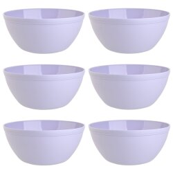 ENGELLAND 6 teiliges Müslischalen Set Flieder 900 ml...