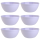 6er Set Schalen Müslischalen Dessertschalen Salatschale Suppenschale Reisschale Bowl in Farbe flieder aus Kunststoff BPA-frei groß 900 ml
