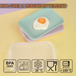 ENGELLAND 2er Set Frischhaltedose Weiß – stapelbare Vorratsboxen 25×17×3,3 cm, BPA frei, mikrowellen  & gefriergeeignet