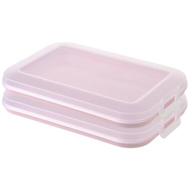 ENGELLAND Frischhaltedosen im 2er Set – Praktische Vorratsboxen in Rosa für Frische und Ordnung