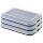 ENGELLAND 3er Set Frischhaltedose Schwarz – stapelbare Vorratsboxen 25×17×3,5 cm, BPA frei, mikrowellen  & gefriergeeignet