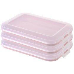 ENGELLAND 3er Set Frischhaltedose Rosa – stapelbare...