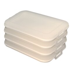 ENGELLAND 4er Set Frischhaltedose Cremeweiss –...