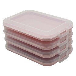 4er Set Frischhaltedose Rosa– stapelbare...