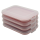 4er Set Frischhaltedose Aufbewahrungsbox Stapelbox Wurst Käse Vorrat rosa