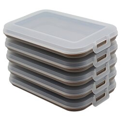 ENGELLAND 5er Set Frischhaltedose Braun –...