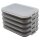 ENGELLAND 5er Set Frischhaltedose Braun – stapelbare Vorratsboxen 25×17×3,5 cm, BPA frei, mikrowellen  & gefriergeeignet